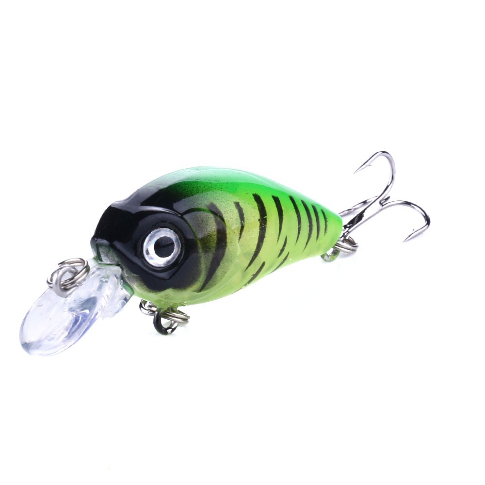 HENGJIA 9Pcs 4.5CM/4.0G Umpan Pancing Crankbait Bentuk Ikan Bergoyang Aneka Warna Fishing Lure Bait