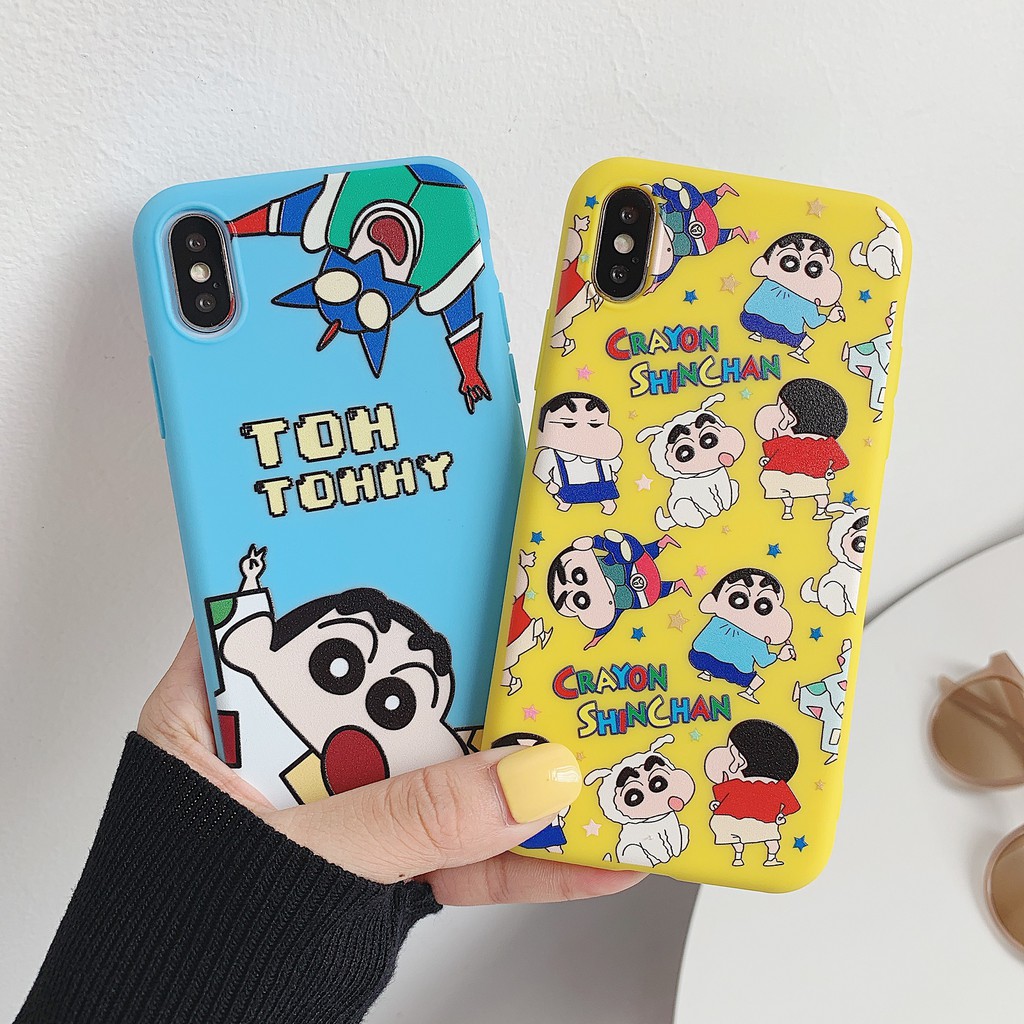 Casing Silikon iPhone Aneka Warna Gambar Kartun Crayon