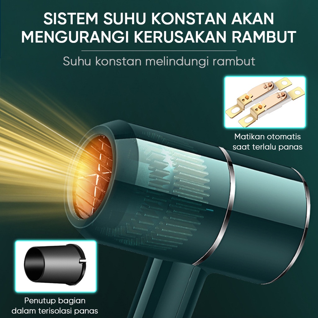 Gotama Hairdryer Pengering Rambut Dengan 3 Tingkat Angin Hair Dryer  Praktis Design Modern GM-HB04-2200