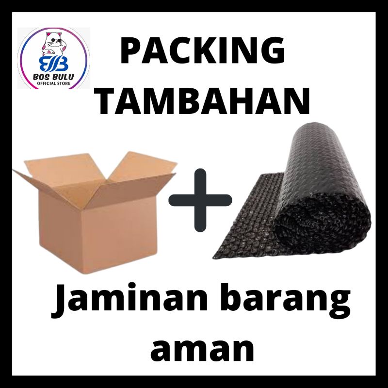 packing tambahan dus plus bulewrape