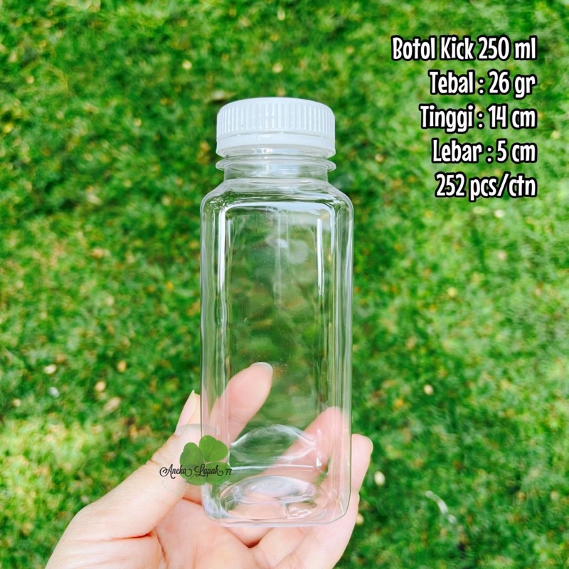 Botol Kale Square 250 ml kick 250 botol plastik 250 ml