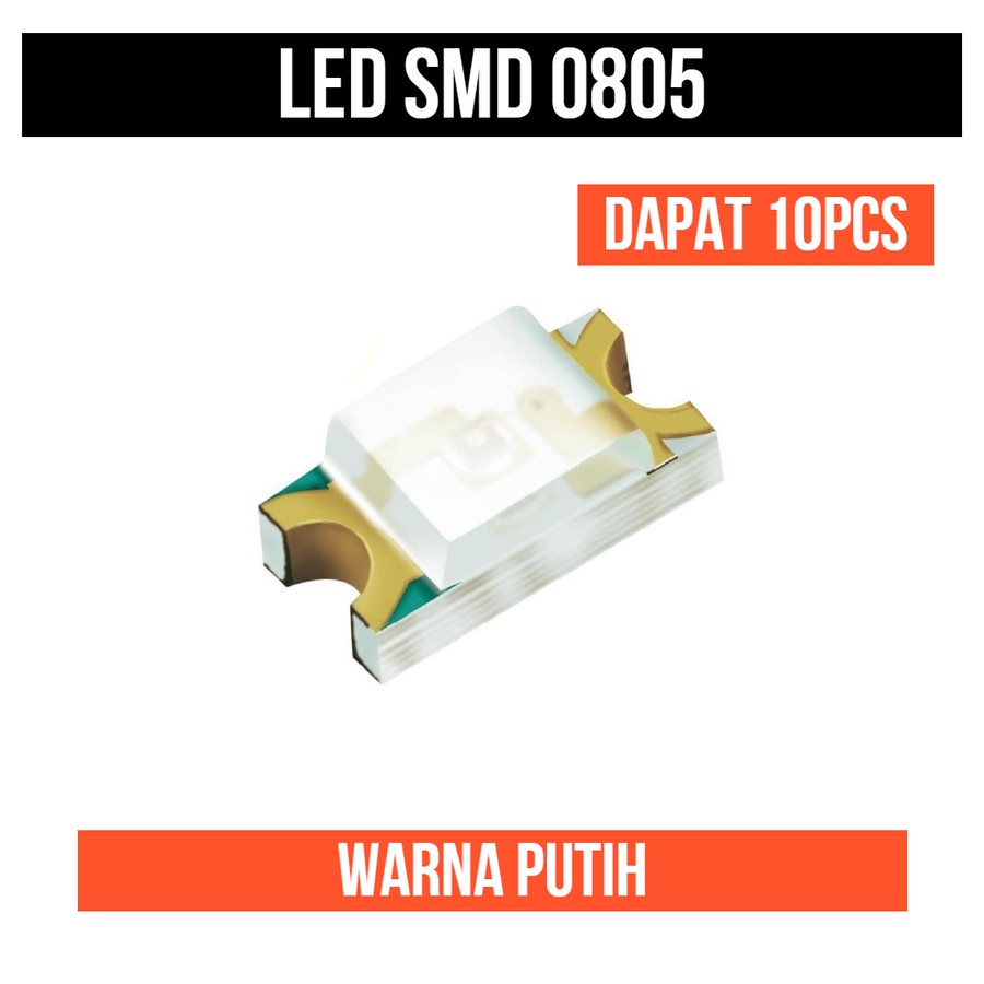 0805 SMD LED SMT Ultra Bright Putih