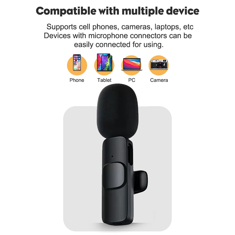 Mic Wireless HP Vlog Youtuber Portable Microphone Mic Clip On Wireless USB PC Laptop Zoom Webinar Podcast Teleconference Meeting