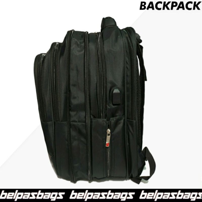 TAS RANSEL LAPTOP BACKPACK USB POLO CLASSIC 18 inchi 190326