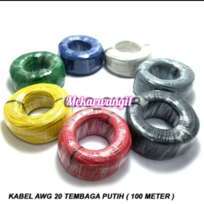 Kabel awg 20 tembaga putih 200 meter