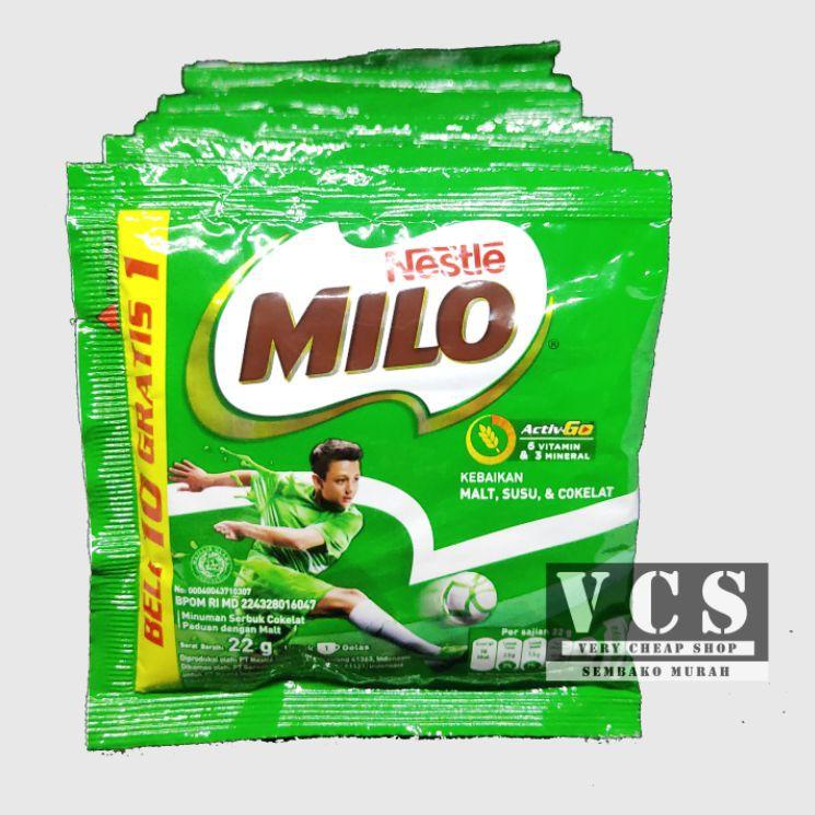 

『Potongan HARGA』 Susu Milo Sachet 11 X 22gram / 1 Renceng ORIGINAL