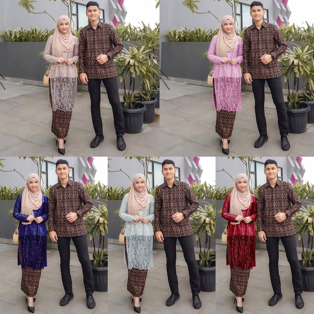 Bs COD !! cp Maura Couple - Sania Ruffle Batik Couple Ori Ndoro Jowi DNT Garansi Termurah Shopee-1