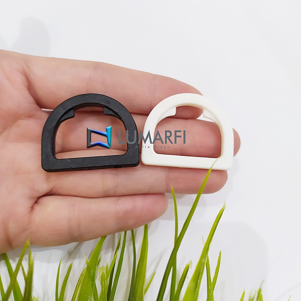 Ring D 2,5 cm Putih Hitam Murah / Ring D tas selempang