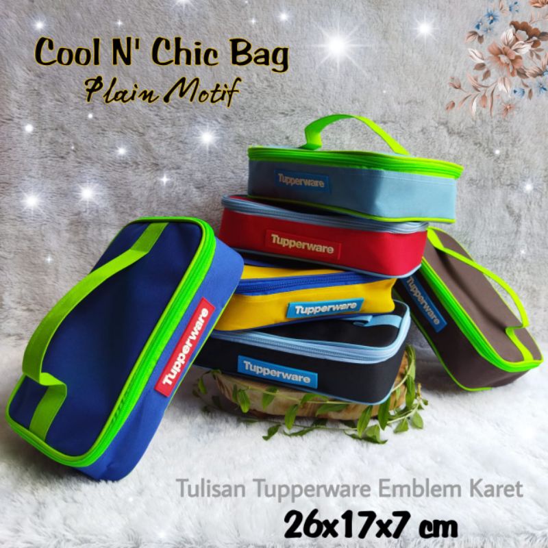 Cool N' Chic Tas Bekal Saja motif Polos Logo Cap Karet / tas BYO