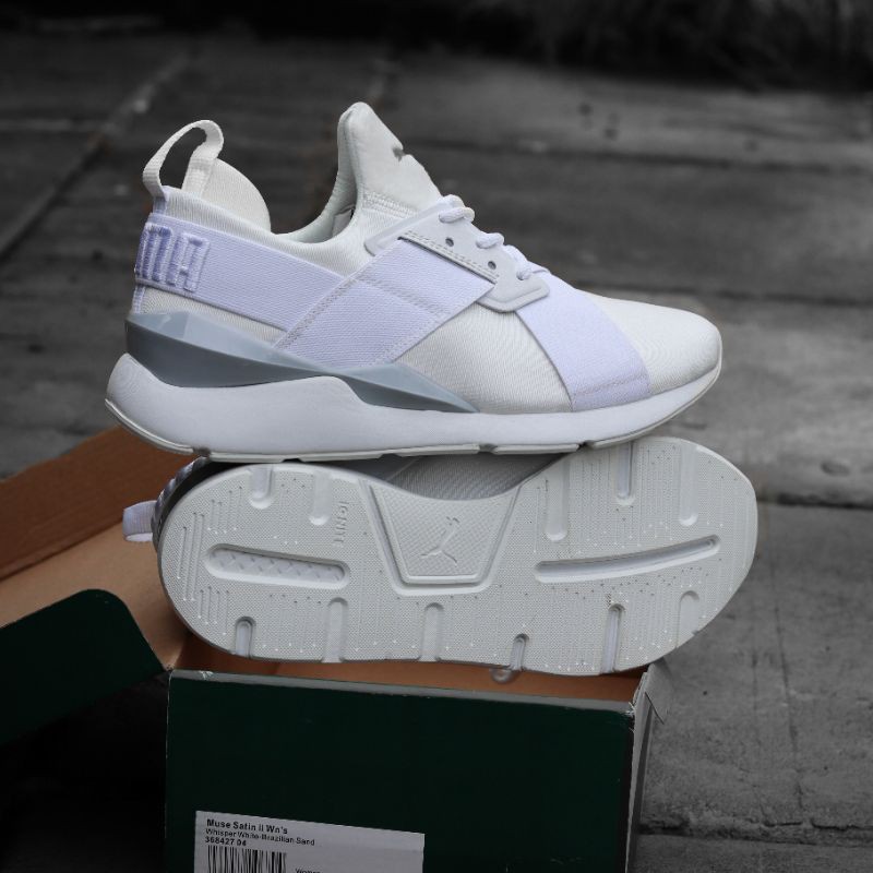 Puma muse satin triple white / Sepatu puma / Sepatu pria / Sepatu wanita