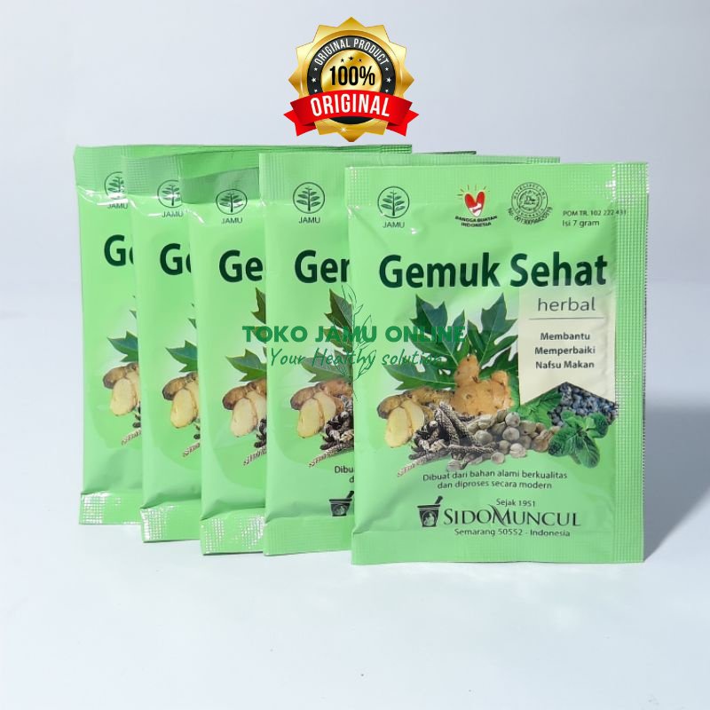 

Jamu Gemuk Sehat Sidomuncul - Membantu Memperbaiki Nafsu Makan (Isi 10 Sachet)