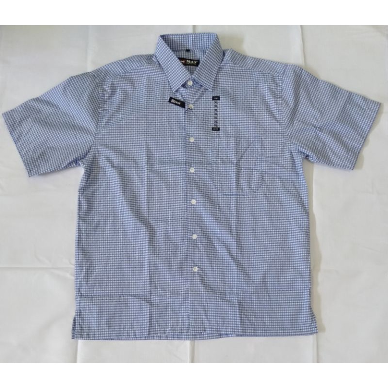 Hem Cowok M45 Basic Shirt / Baju Cowok Dewasa Lengan Pendek Kekinian