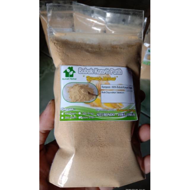 

Bubuk kunyit Putih kemasan 100 gram