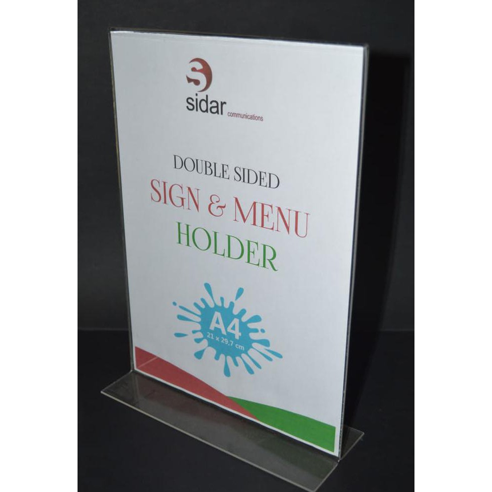 akrilik/acrylic holder standing pop A4