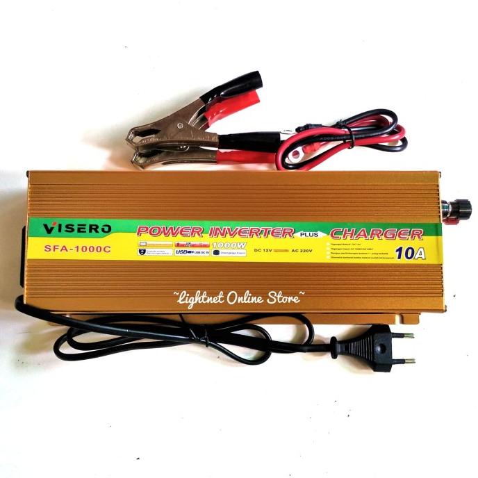 Power Inverter 12v 1000 watt Plus Charger 10a Visero-SFA1000C lightn33 Ayo Order