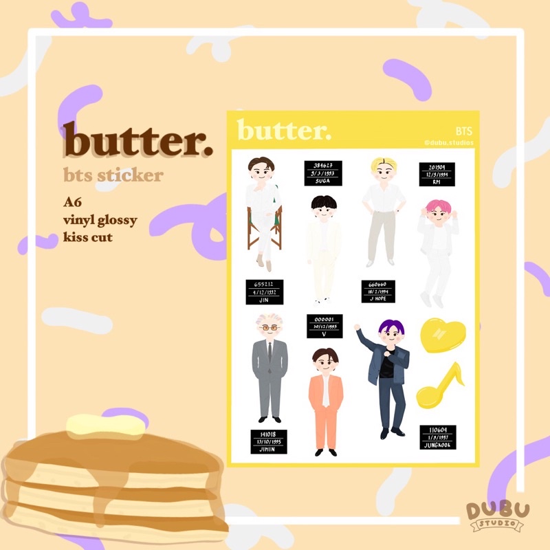 

BANGTAN - Butter Sticker | fanmade by dubu studios