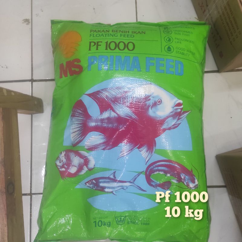 pf1000 1 karung 10 kg pelet makanan benih ikan