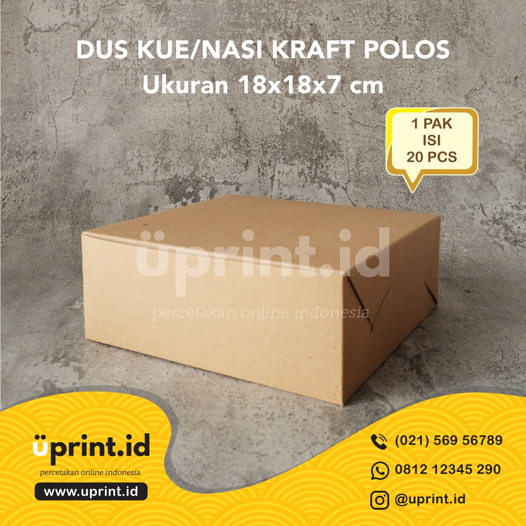 

Dus Kue/Nasi Kraft /Snack Box |18x18x7cm