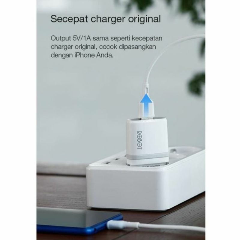 [R-TK07] Power charger android Original Robot include kabel Micro usb