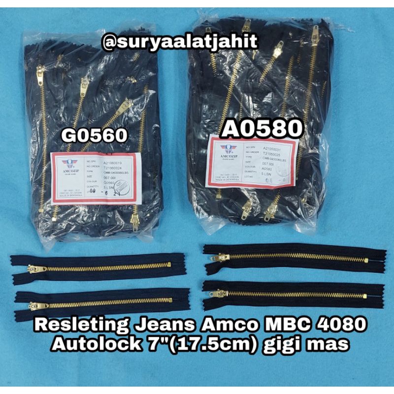 Resleting Jeans Amco 7in/17.5cm MBC 4080 ATL gigi mas =26.800/lsn