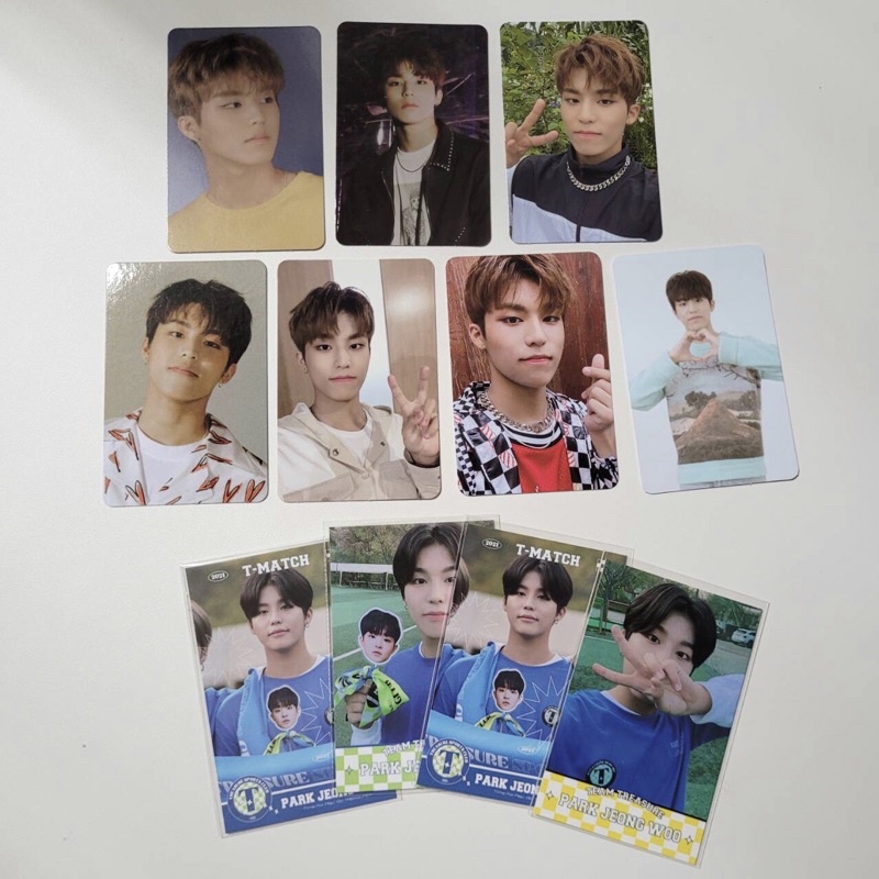 Photocard PC Treasure Jeongwoo Tmatch Jadul Ch1 Ch2 Ch3 AR Ktown white black mamba