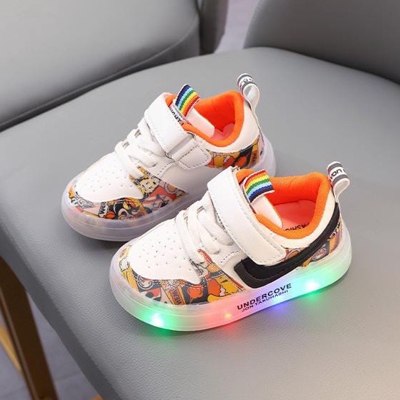 Cove Sepatu LED Anak Sneakers Anak Size 21-30 Usia 1-5 Tahun