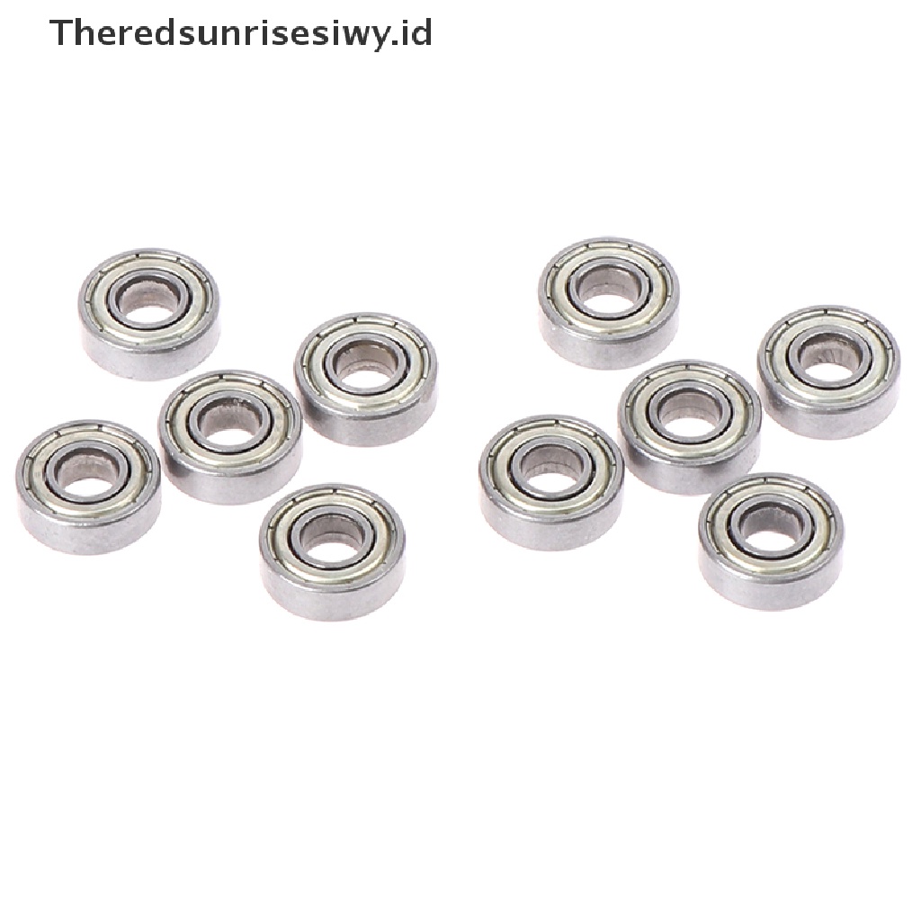 (Theredsunrisesiwy.Id) 10pcs / Set Bola Bearing Deep Groove Bahan Carbon Steel Ukuran 696zz