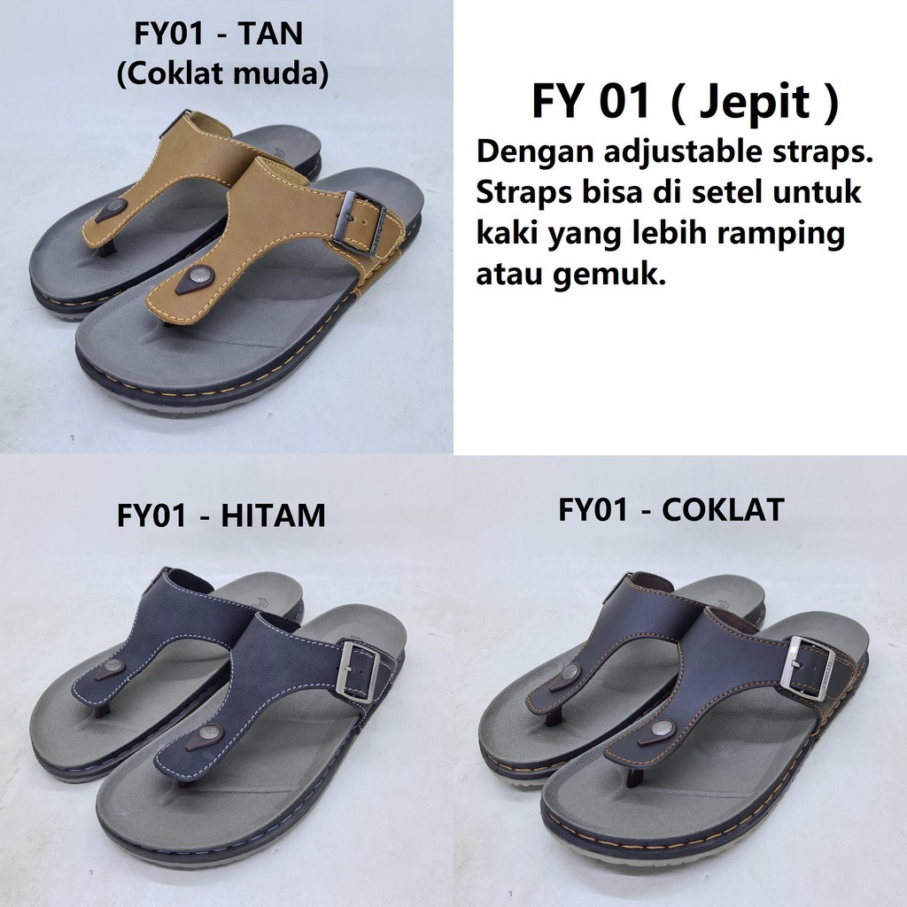 Sandal pria KULIT SINTETIS premium Finotti FY