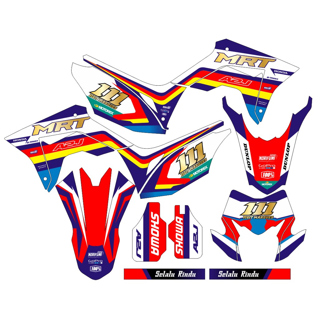 Sticker DECAL CRF 150 L Bisa Custom Stiker Honda CRF 150 L  (24)