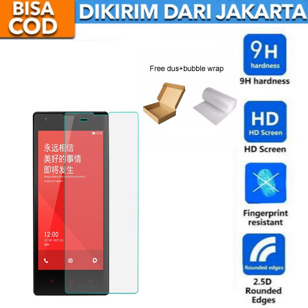 Xiaomi Redmi 1S Tempered Glass Screen Protector Anti Gores