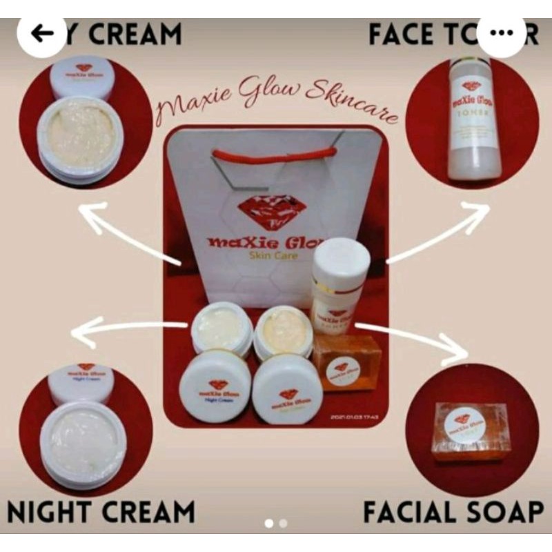 PAKET Cream MAXIE GLOW K.Lama Ampuh Untuk Menghilangkan Flek Jerawat Bopeng serta memutihkan Mengglo