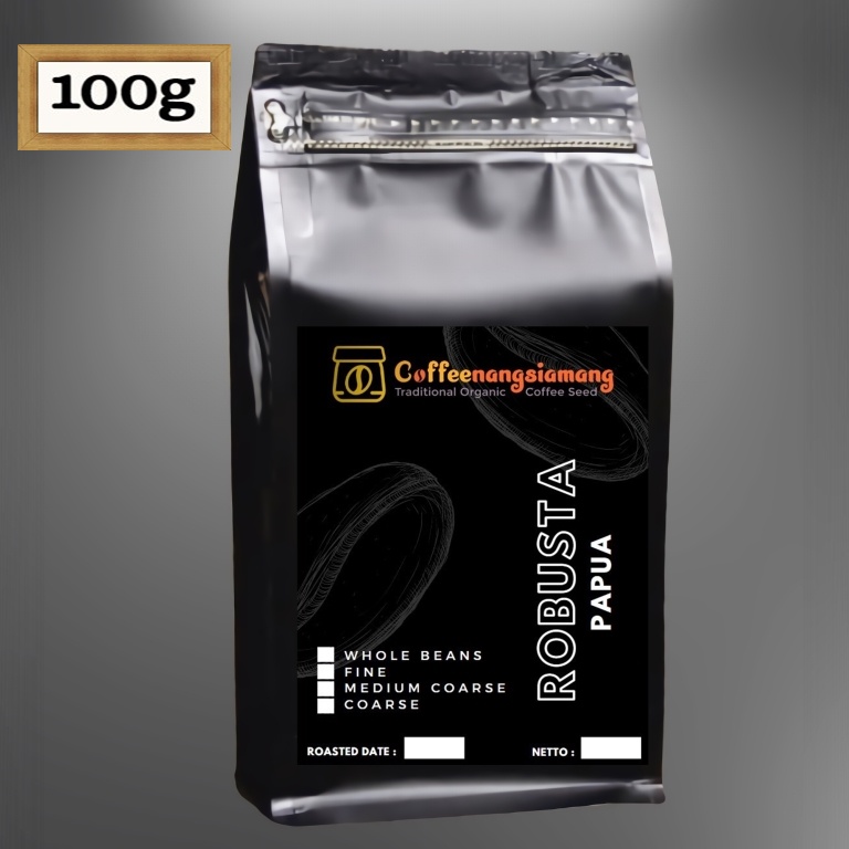 

KOPI FINE ROBUSTA PAPUA 100g PREMIUM - (Biji/Giling)