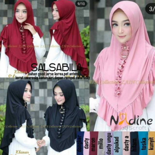 HIJABBSTORY Salsabila Khimar Kerudung Jersey Bergo Antem Rempelmutiara Cantik Simple Daily Grosir Hi