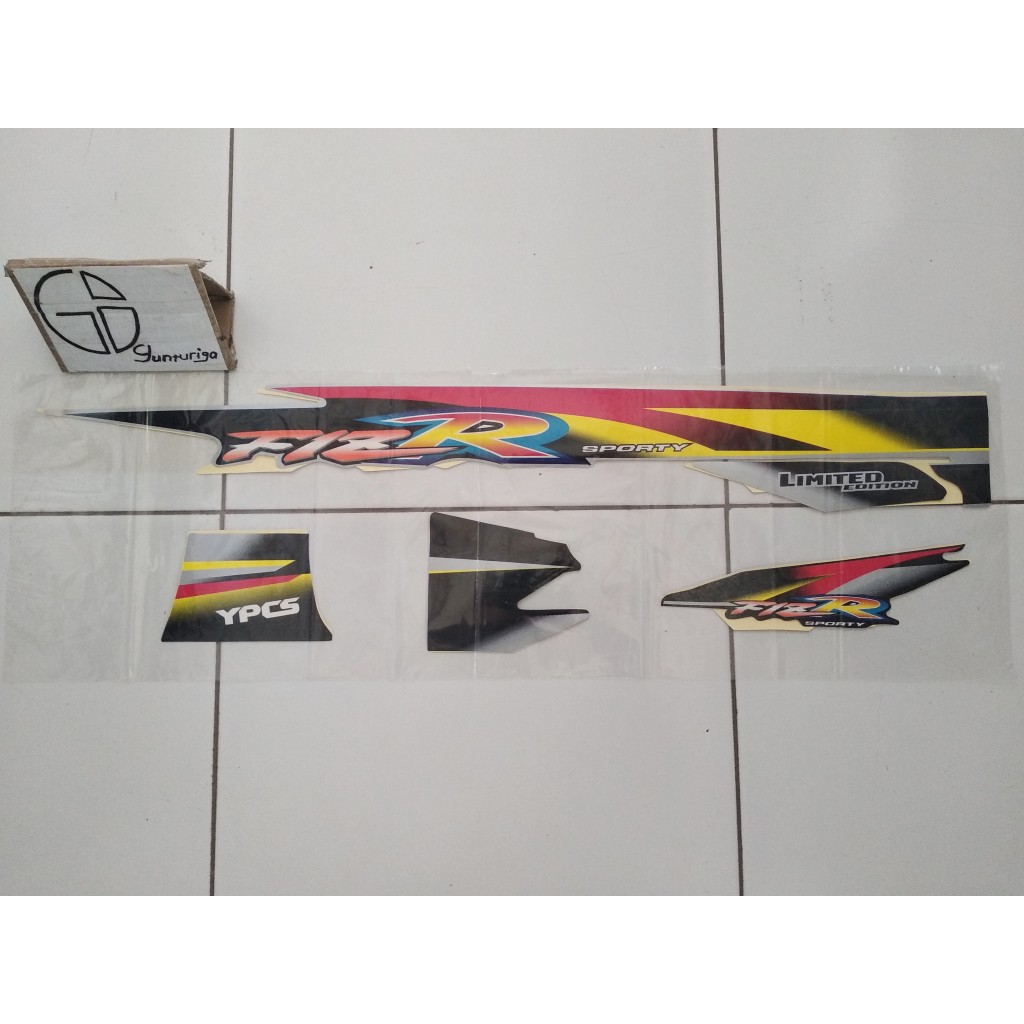 Striping Sticker Lis Fiz R Dualtone Limited Edition Hitam Silver