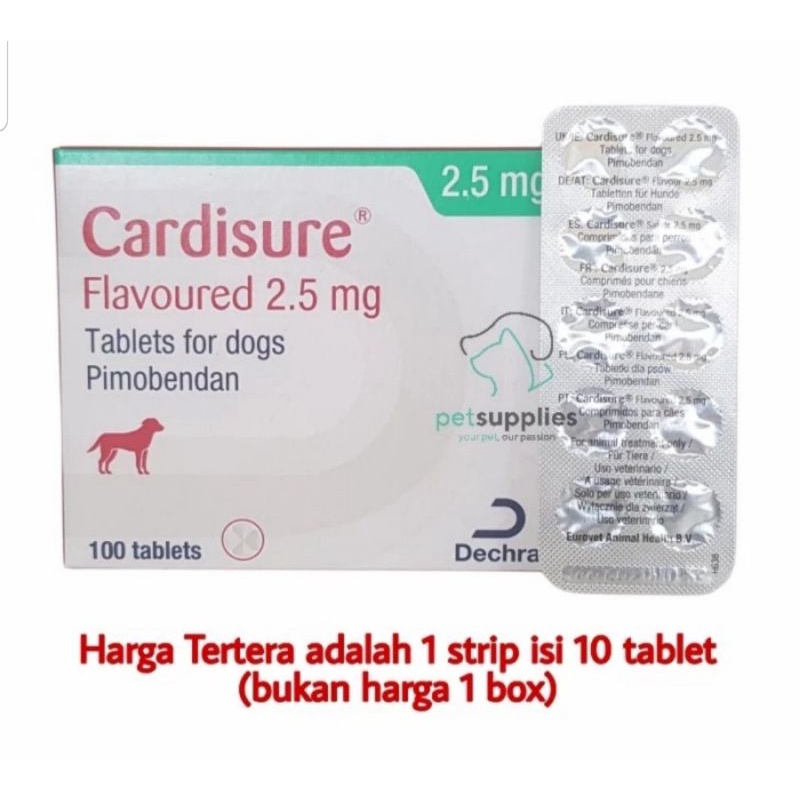 Cardisure 2.5 mg for dogs sama dengan Vetmedin