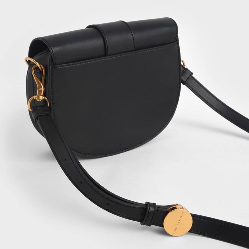 New Amalia Metallic Push Lock Crossbody Bag