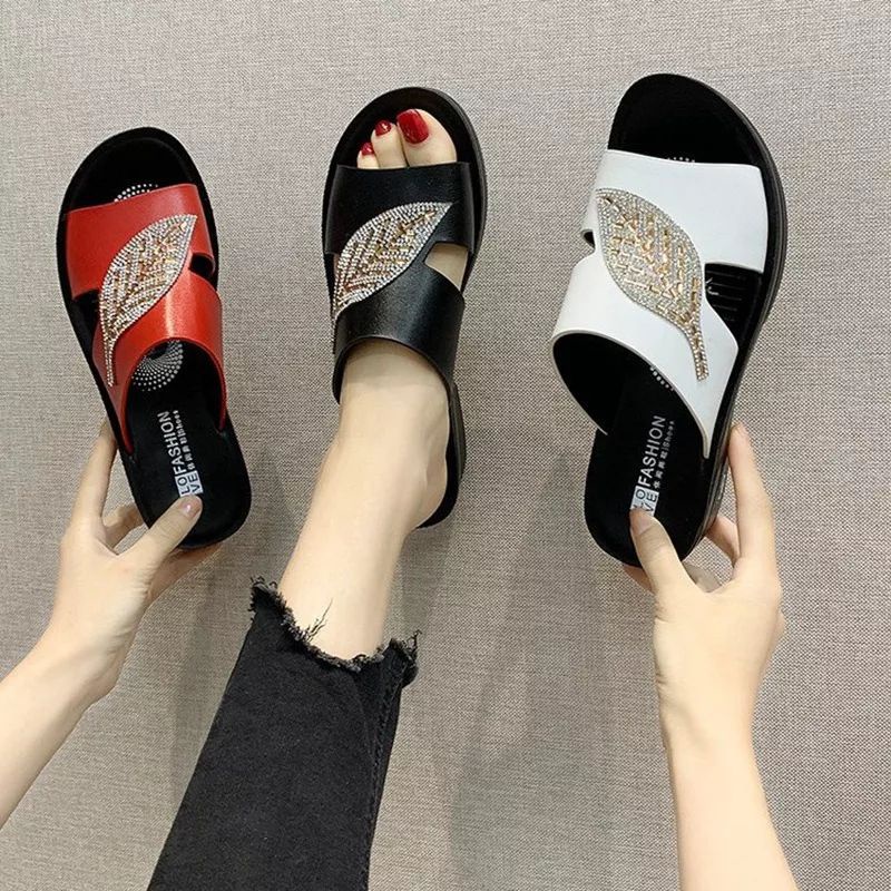 Sandal Wanita Terbaru / Sandal Wanita Wedges Terlaris 2023 /Sandal Promo/Sandal Pesta/daun