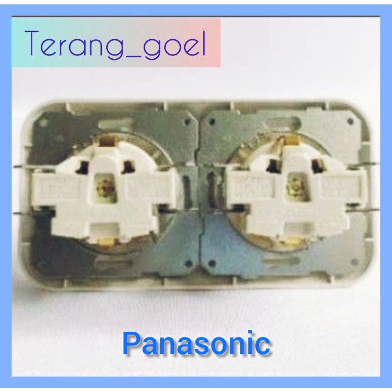 Stop Kontak Ganda Panasonic CP Tanam / Colokan Double / Double Socket CP Panasonic