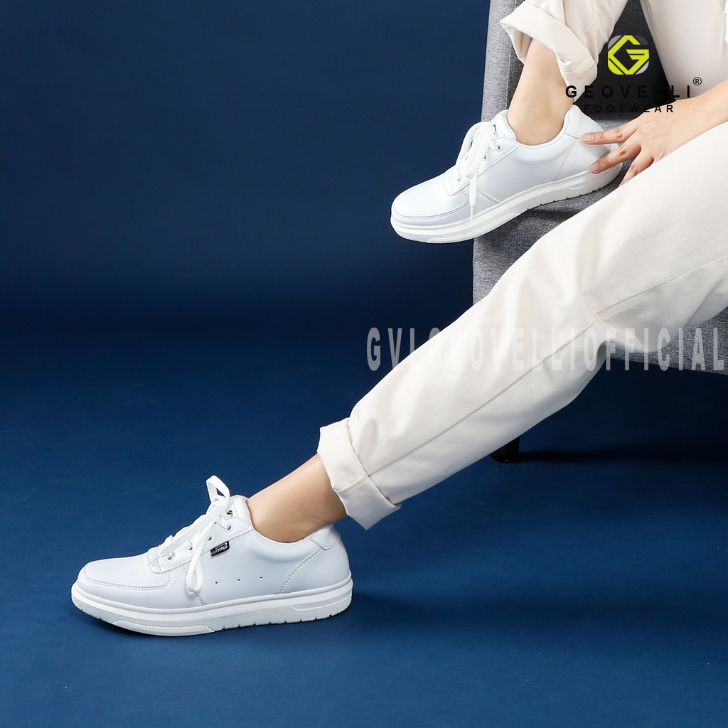 GEOVELLI FULL WHITE - Sepatu Sneakers Original Wanita Distro Bandung Brand Lokal Premium Quality