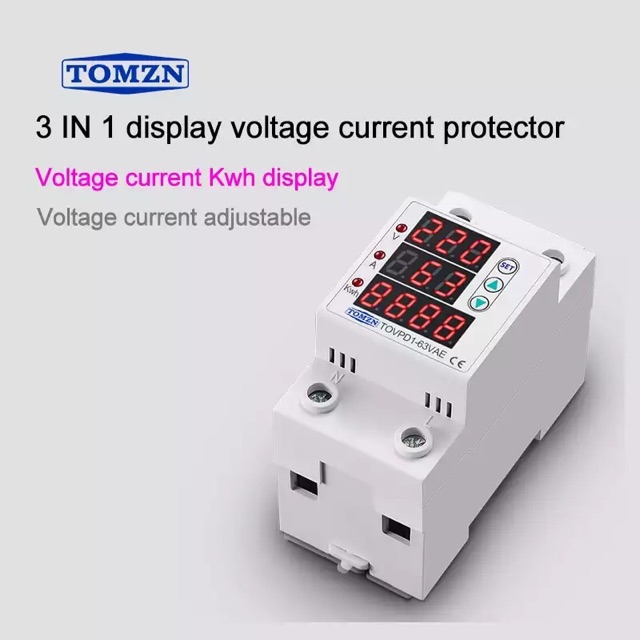 Protector Relay 63A 230V 3IN1 Disesuaikan Atas dan Di Bawah Tegangan