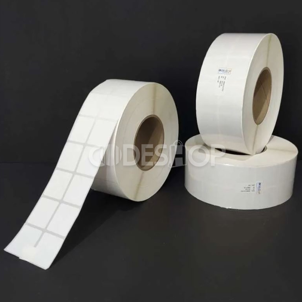 Label Barcode Semicoated 30 x 35 2 Line Core Besar