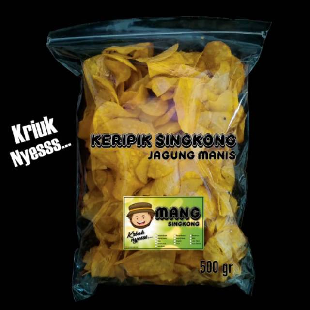 

Keripik Singkong rasa Jagung Manis 500gr "Mang Singkong