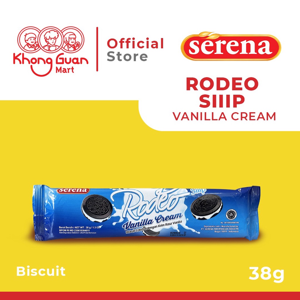 

SERENA Rodeo Siip Vanilla Biskuit Renceng 38 Gr X 10