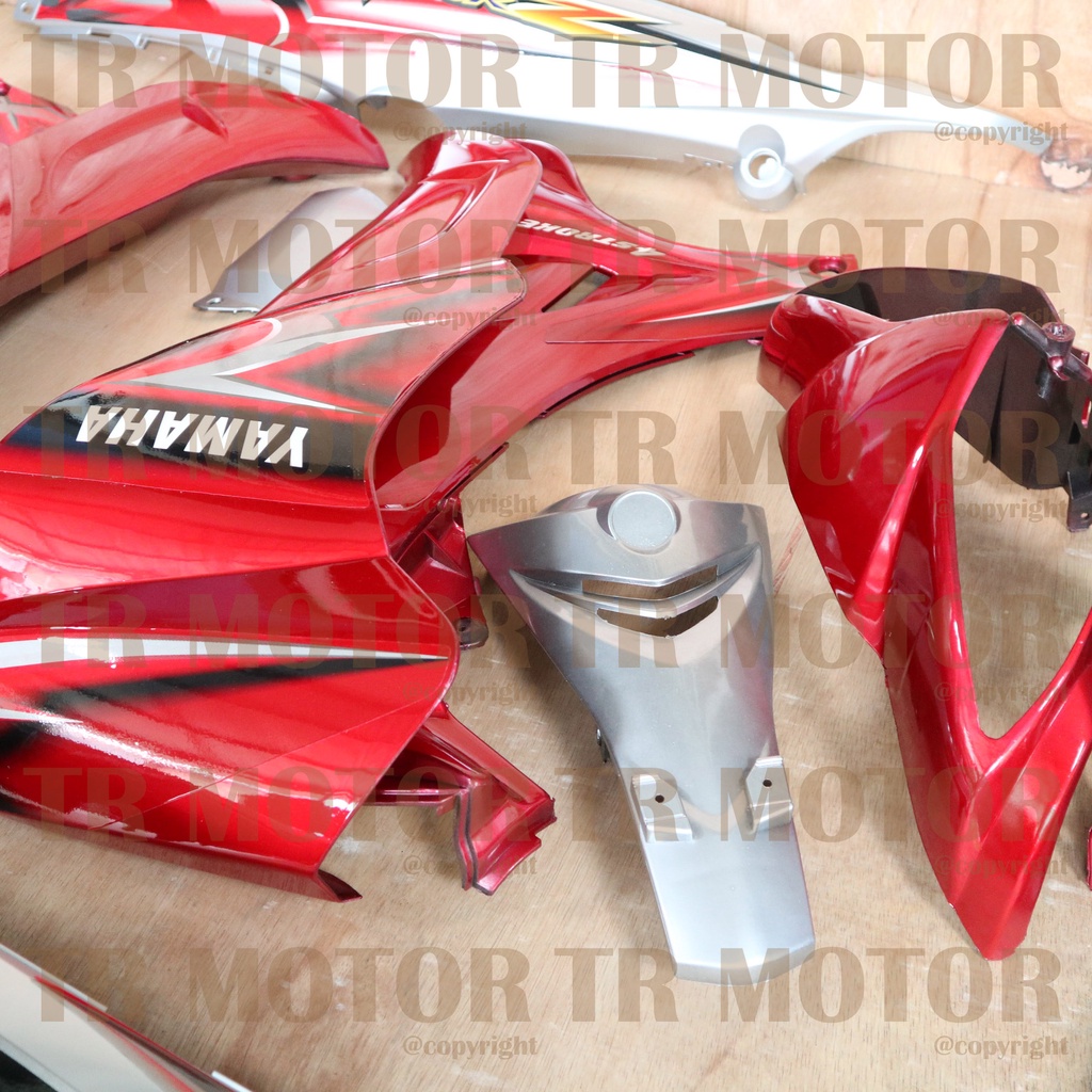 Cover Body Jupiter Z New Burhan 2006 Merah Silver Full Set Halus Bodi Jupiter Z Burhan Body Jupiter Z New