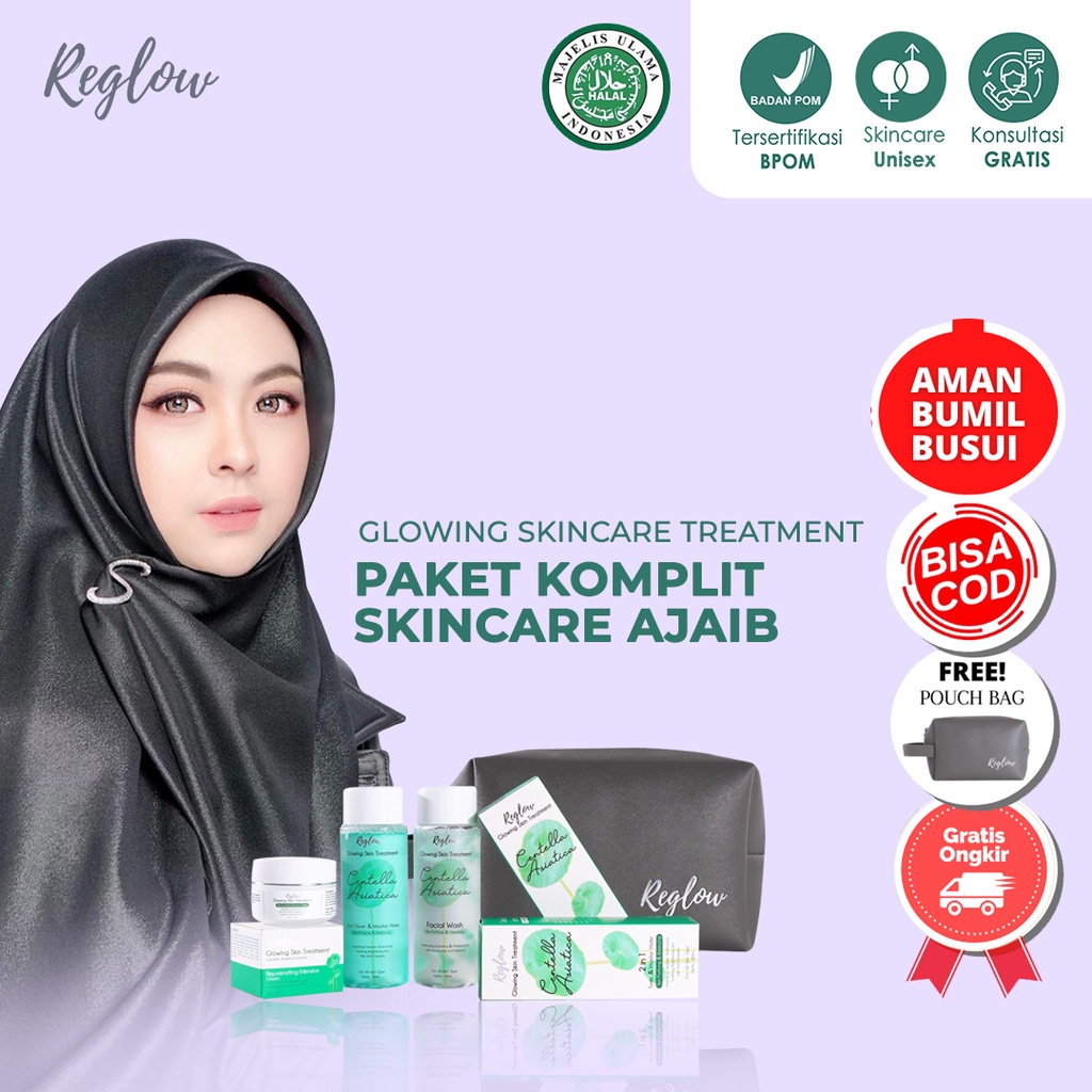 Promo Skincare Reglow Original Terbaik - anti acne / anti aging - COD Aman BPOM Halal