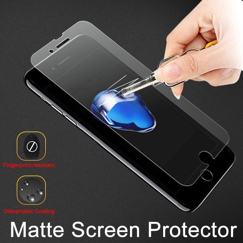 For iPhone 11 Pro X XR Xs Max 8 7 6Plus Matte Frosted Anti-Glare Tempered Glass Screen Protector