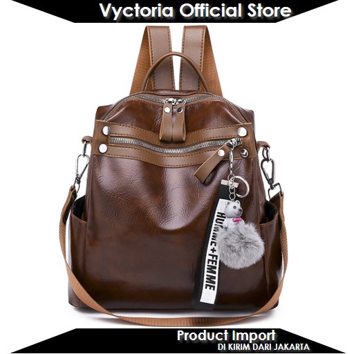 (COD) Vyctoria VOS824 Tas Ransel Wanita Import Backpack Stylish Terbaru Promo BQ2669 B134710 GT1288 CR7028 2669 1288 7028