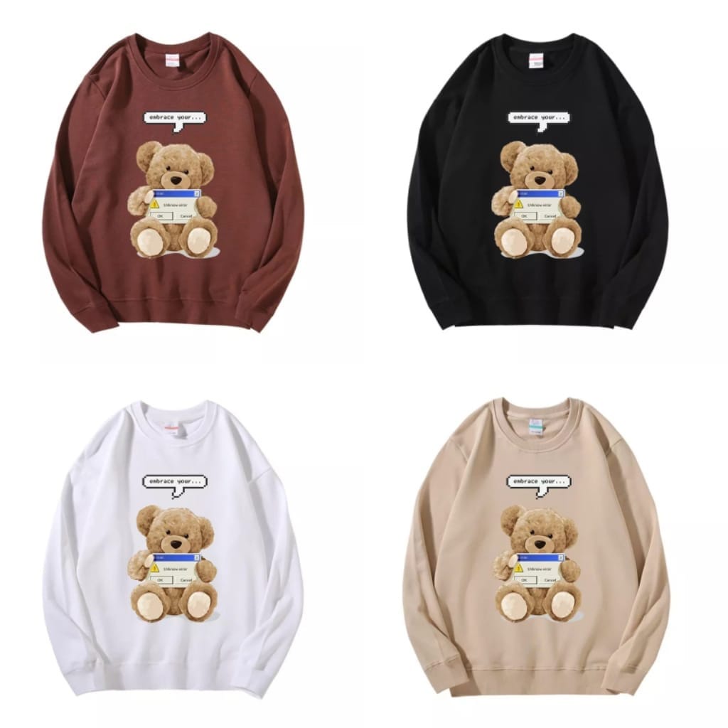 GSC - EMBRACE TEDDY BEAR // SWEATER CREWNECK WANITA
