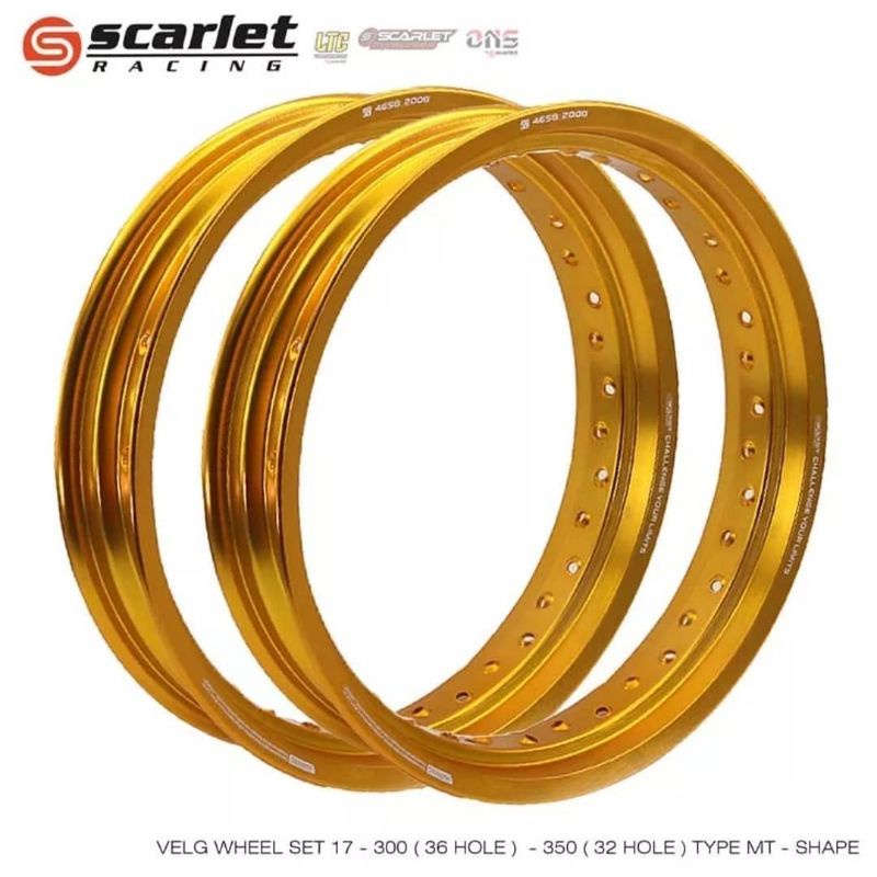 VELG SCARLET RACING MT 300 350 17 VELG SUPERMOTO