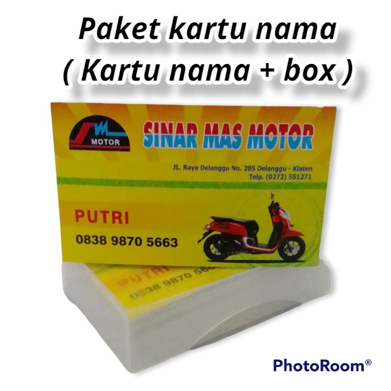 

KARTU NAMA PAKETAN LENGKAP DENGAN BOXNYA